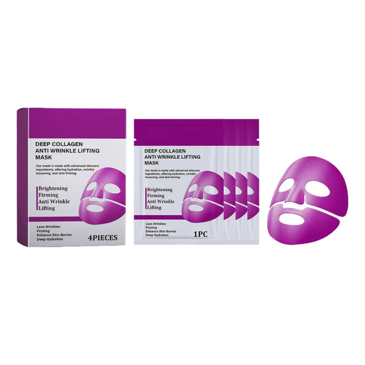 Neyeau 4 PCS Collagen Face Mask Overnight, Gentle and Non-Irritating, Brightens Skin Tone, Deeply Nourishes, Suitable for a Variety of Skin Types