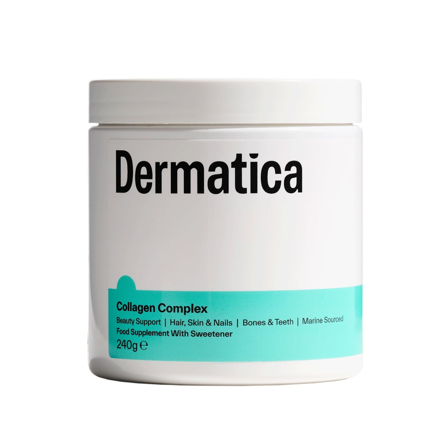 Dermatica Collagen Complex Powder, 240g – Hydrolysed Marine Collagen Peptides & Antioxidants for Radiant Skin, Healthy Hair & Strong Nail Support, 30 Servings