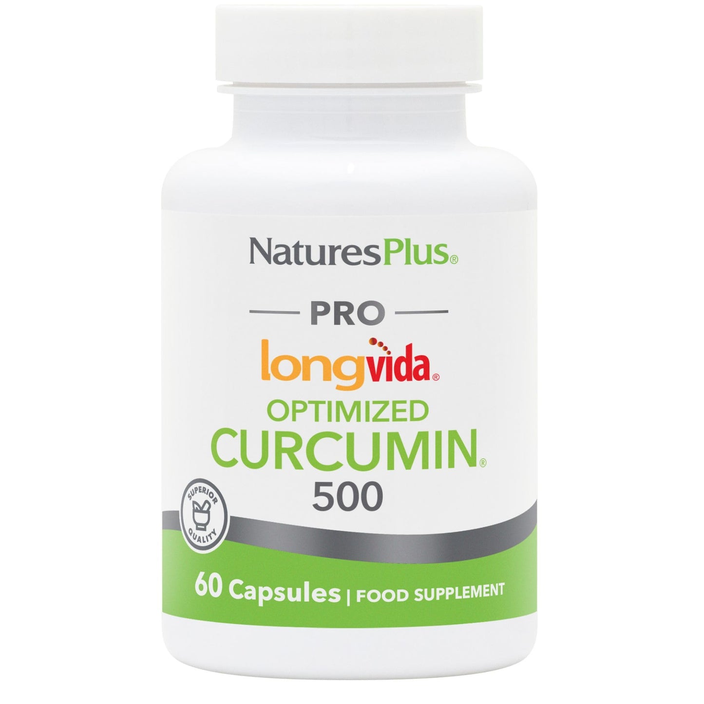 Nature's Plus NaturesPlus PRO Optimized Curcumin Longvida 500 mg Capsules - Superior Absorption Turmeric Extract, One a Day - Vegan, Gluten Free - 60 Capsules