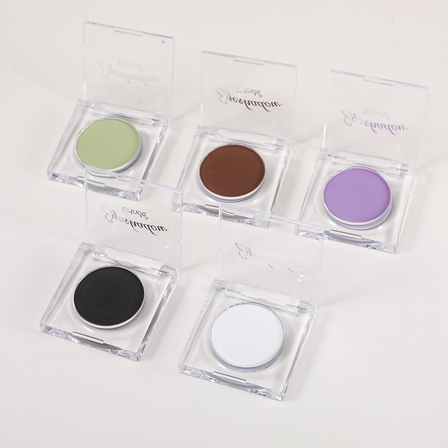 Erinde Light Black Eyeshadow, Mini Matte Eye Shadow, Pressed Powder Eye Palette, Long-Lasting Makeup, Ultra-Blendable, Pigmented Color, Vegan Formula, #01