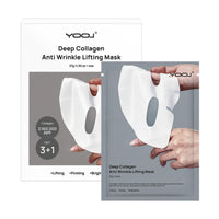 Grospe 4 Pcs Deep Collagen Anti Wrinkle Lifting Mask Deep Collagen Overnight Mask Bio-Collagen Face Mask Overnight Firming Moisturising Hydrating Collagen Mask