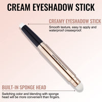 Erinde Shimmer Eyeshadow Stick, Single Eyeshadow, Glitter Eyeshadow Pencil Crayon, White Cream Eyeshadow Stick Pencil, Pearlescent Sleeper Eye Shadow for Eye Makeup 01#