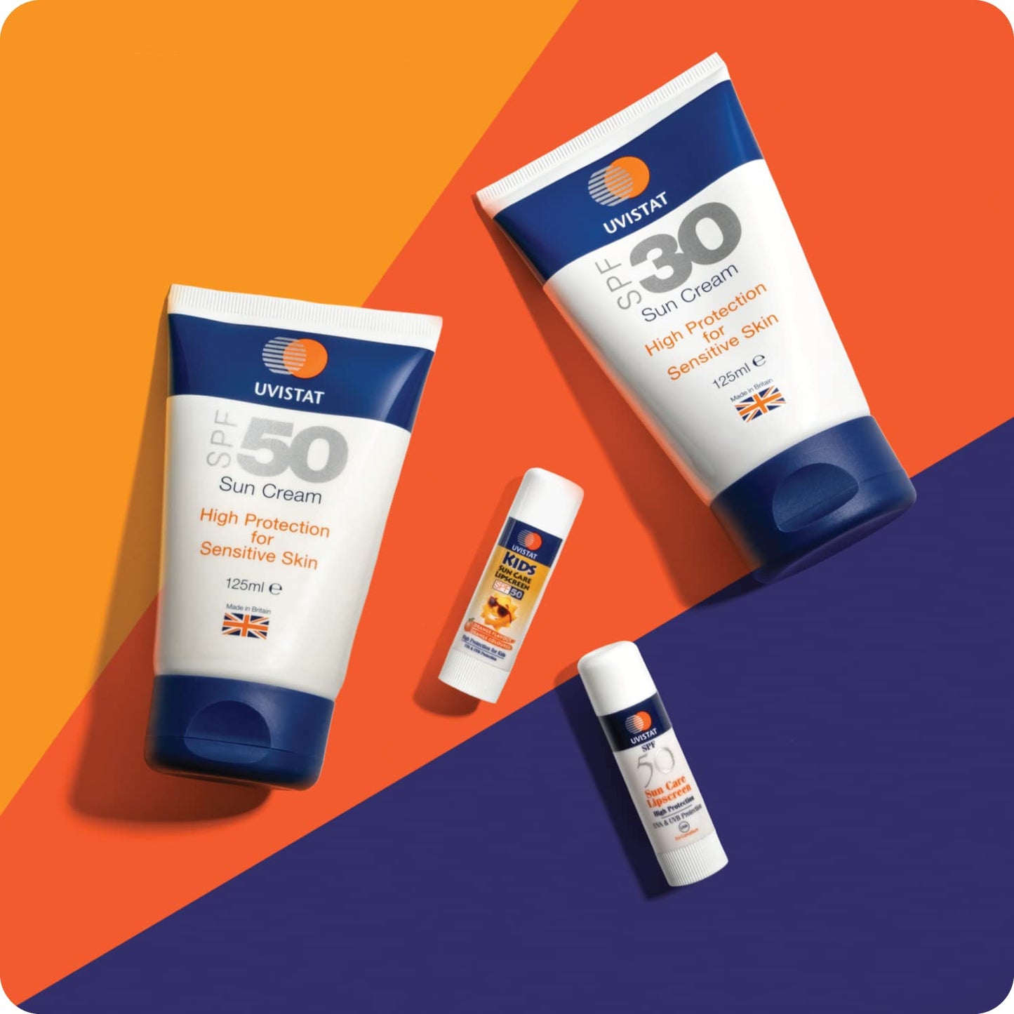 Uvistat Sun Cream SPF 50 (125ml) – Fragrance-Free Moisturising for Sensitive Skin & All Skin Types – Factor 50 Suntan Lotion – Kids & Adults High Protection – Balanced UVA/UVB