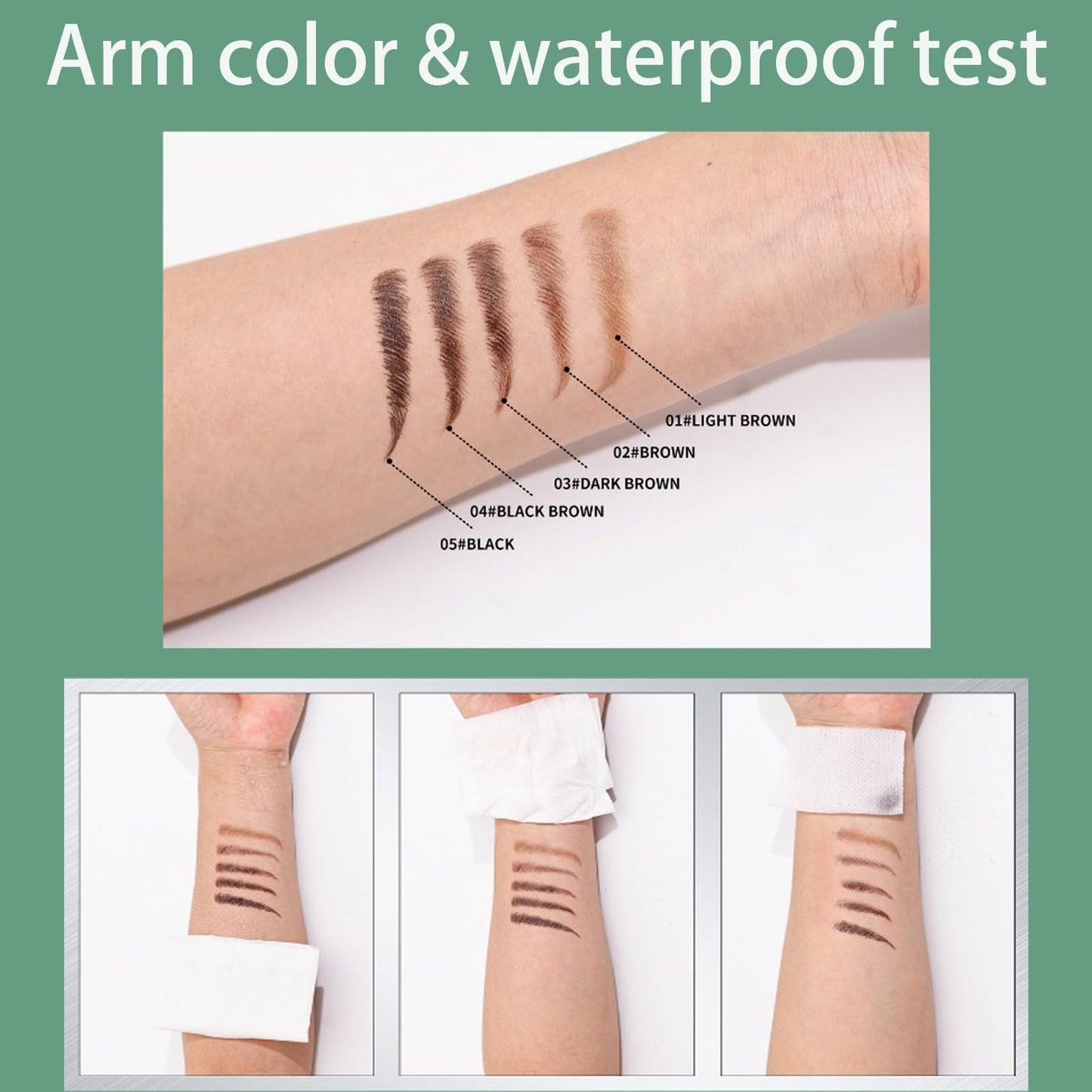 Shengqialun Microblading Eyebrow Pencil Light Brown, 4-Tip Wild Eye Brow Pencil, Precise Eyebrow Pen, Waterproof Long-Lasting Brow Pen, Natural Eyebrows For Women & Girls