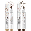 GMHLLES 4PCS Freckle Pen, Natural Lifelike Freckle Makeup Pen, Fake Freckles Waterproof and Long-Lasting for All Skin Types(Light&Dark Brown)