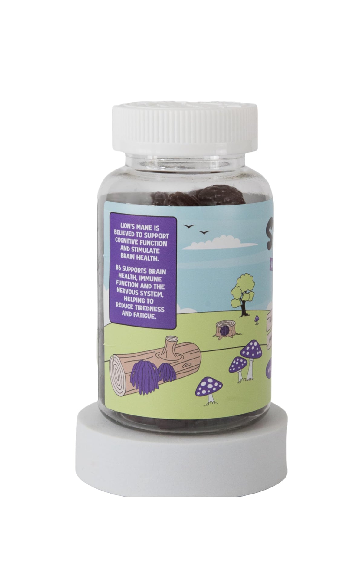Shruum SHRUUM Lions Mane Gummies 2000mg - Mushroom Gummies for Focus & Clarity Without Caffeine - Sugar Free, Vegan, with Vitamin B6 - Blueberry - 60 Gummies (30 Day Supply)