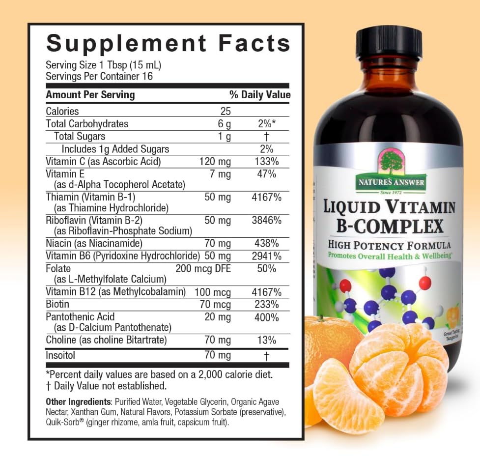 Generic Vitamin B-Complex, Great Tasting Tangerine, 240 ml