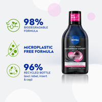 NIVEA MicellAIR Professional Micellar Water Make-Up Remover (400ml), Eye Make Up Remover, Skin Cleanser, Professional Make Up Remover, NIVEA Micellar Water