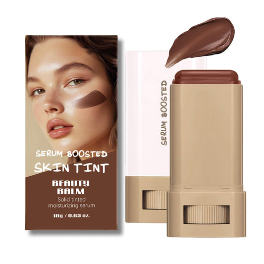 Generic Foundation Stick Beauty Balm Serum Boosted Skin Tint for Women - Skin Tint Moisturiser & Concealer for Face & Cheek - Foundation Balm Contour Stick for Dry Skin, Travel Size (#01)