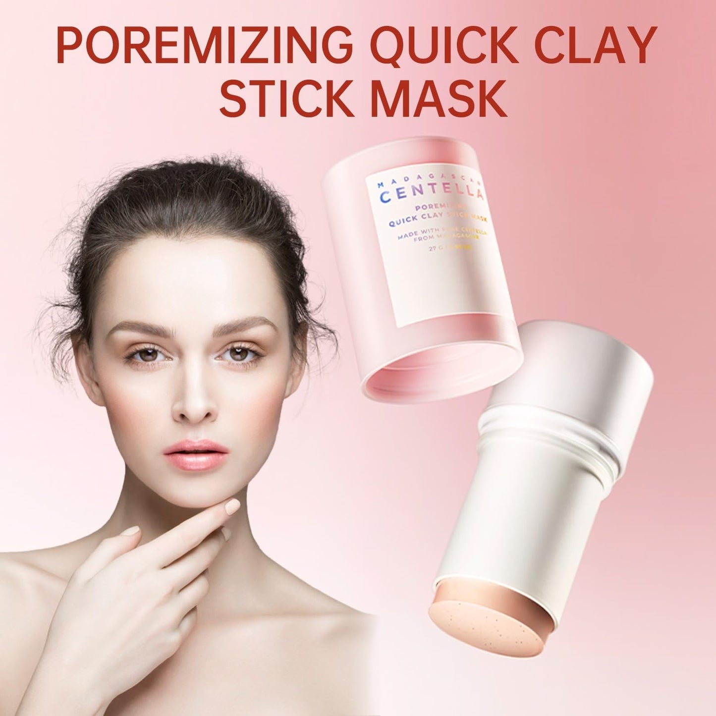 TONISABERY Centella Clay Mask Stick,Deep Cleansing Face Mask,Portable Quick Clay Stick for Face,Deep Cleanse Mask,Mask Stick for F/ace,C/lay M/ask for Fa/ce Moisturizing