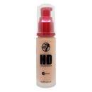 W7 HD Foundation - Oil-Free Liquid Foundation for Poreless, Matte Medium Coverage - 30ml (Natural Beige)