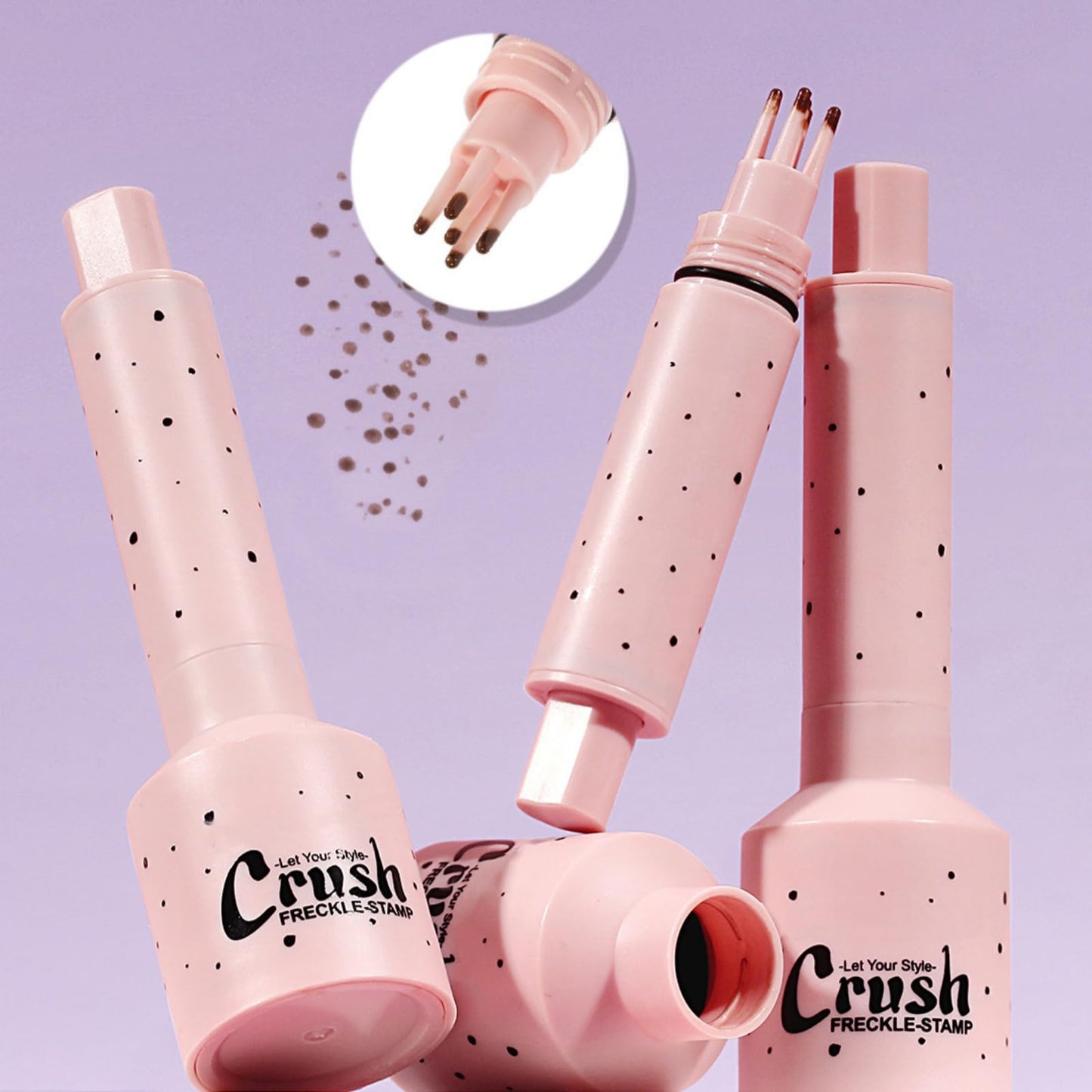 Ruojiar Freckle Stamp Pen,Ma/gic Fake Freckles Tatto Marker,Natural Lifelike Freckle Makeup Pen,Spot Stamp Pen,for All Skin Tones,Waterproof&Sweat-Proof,Long-Lasting Effect,Smudge-Proof,Natural Ingredients