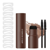 KKwoter Eyebrow Stencils Kit - Waterproof Eyebrow Stencils Kit with 10 reusable stencils - 3 in 1 Hairline Shadow Powder - Eyebrow Seal Shaping Tool - a makeup must-have (LIGHT BROWN)