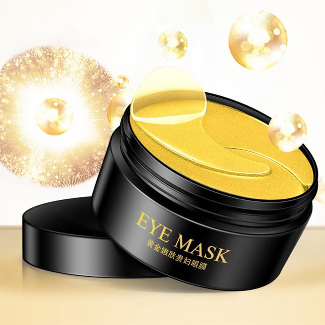 OVALA 24K Gold Eye Mask- 30 Pairs Puffy Eyes & Dark Circles Treatments,Reduce Under Eye Bags and Smooth Wrinkles,Eye Skin Care Pads With Collagen