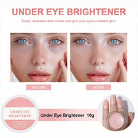 Full Coverage Under Eye Brightener & Under Eye Concealer - Long-Lasting Pink Correcting Cream for Dark Circles & Spots - All-in-One Highlighter, Foundation & Brightening Base