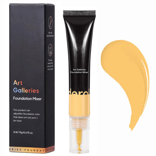 SONGQEE Liquid Foundation Mixer, Colour Corrector Foundation For Mature Skin, Make Up Foundation Shade Adjuster, Face Primer Concealer Foundation Full Coverage, Anti-Redness (Yellow)