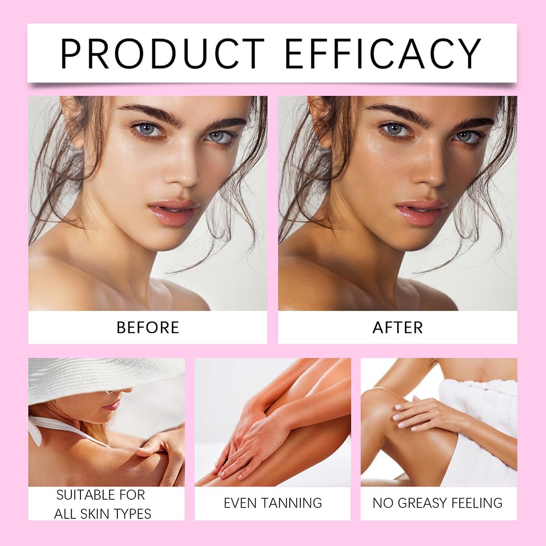 PLVNNZ T-anning D-rops,Sunless Tanning Drops to Drink,N-atural Self Tanning Drops for Face & Body,Natural Tanning Suitable for The Whole Body,Lmprove Your Natural Complexion and Glow 60ML