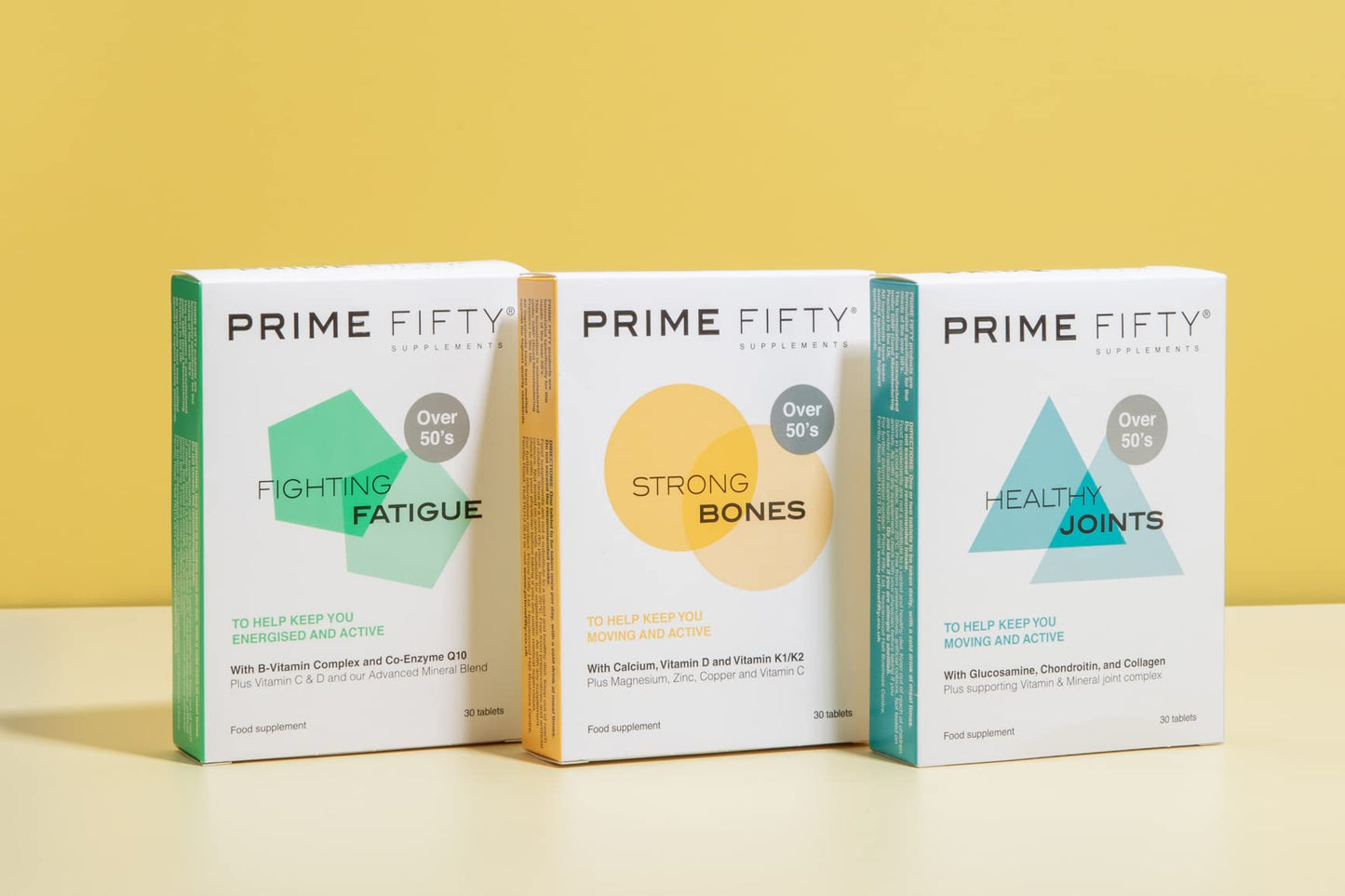 FutureYou Cambridge Prime Fifty Strong Bones Supplements – 28 Multivitamin Tablets with Calcium, Magnesium, Zinc, Copper & Vitamins – Developed for Over 50s to Help Keep You Active