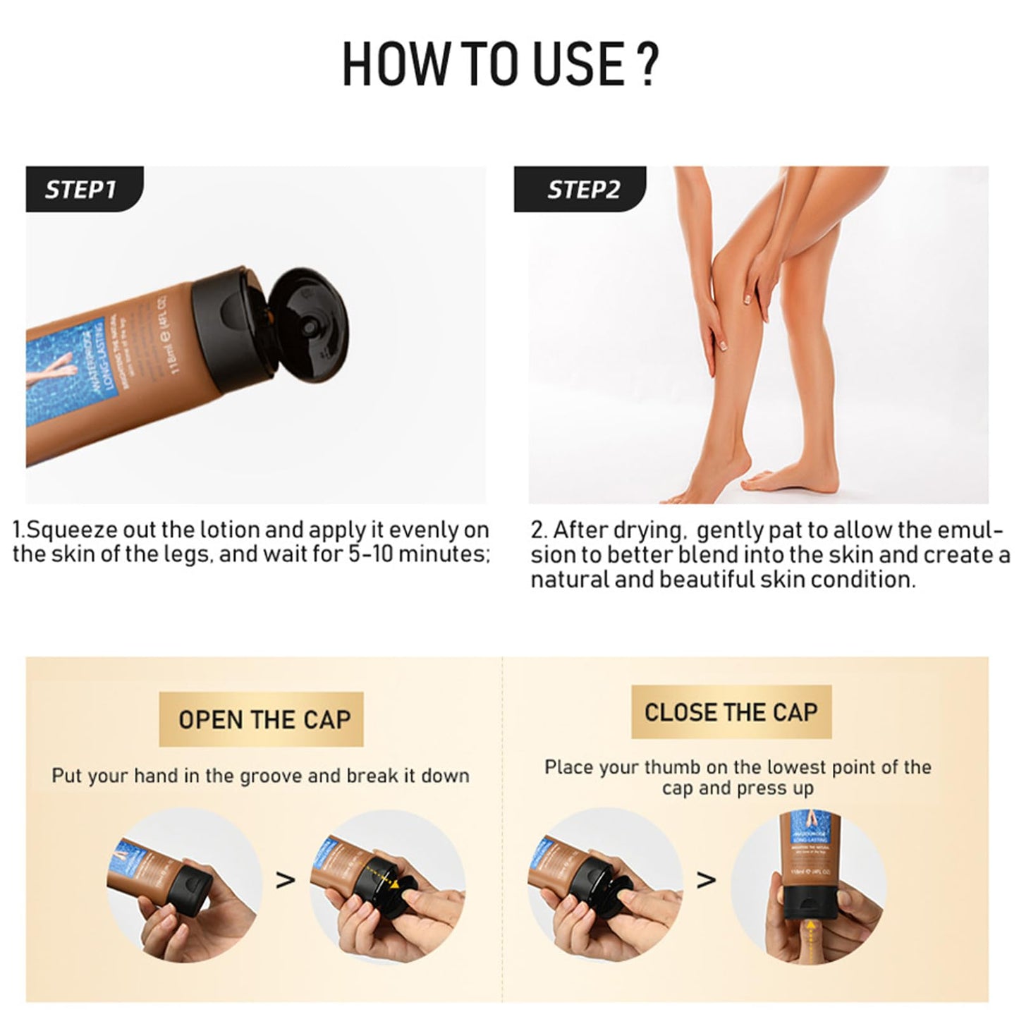 SHEBEEDO Leg Makeup,Leg Concealer Makeup For Freckles,Veins,Leg And Body Scar Cover Up Makeup For Tattoo Cover Up,Long Lasting Waterproof No Transfer Leg Makeup,Brightens The Natural Skin,118ml(#2 Medium Glow)