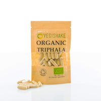 vegishake Organic Triphala HPMC Capsule 800mg Detoxify Body Bowel Health Aid Digestion Antioxidants Vegan Halal Kosher (60 Capsules)
