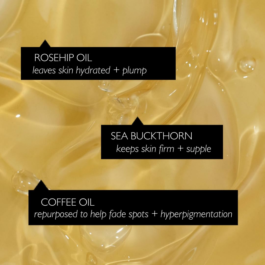 UPCIRCLE UpCircle Jumbo Face Oil With Coffee Oil 60ml - Natural Hydrating Facial Oil - Vitamin C, Rosehip Oil Fades Dark Spots + Sea Buckthorn Keeps Skin Supple - Vegan + Cruelty-Free