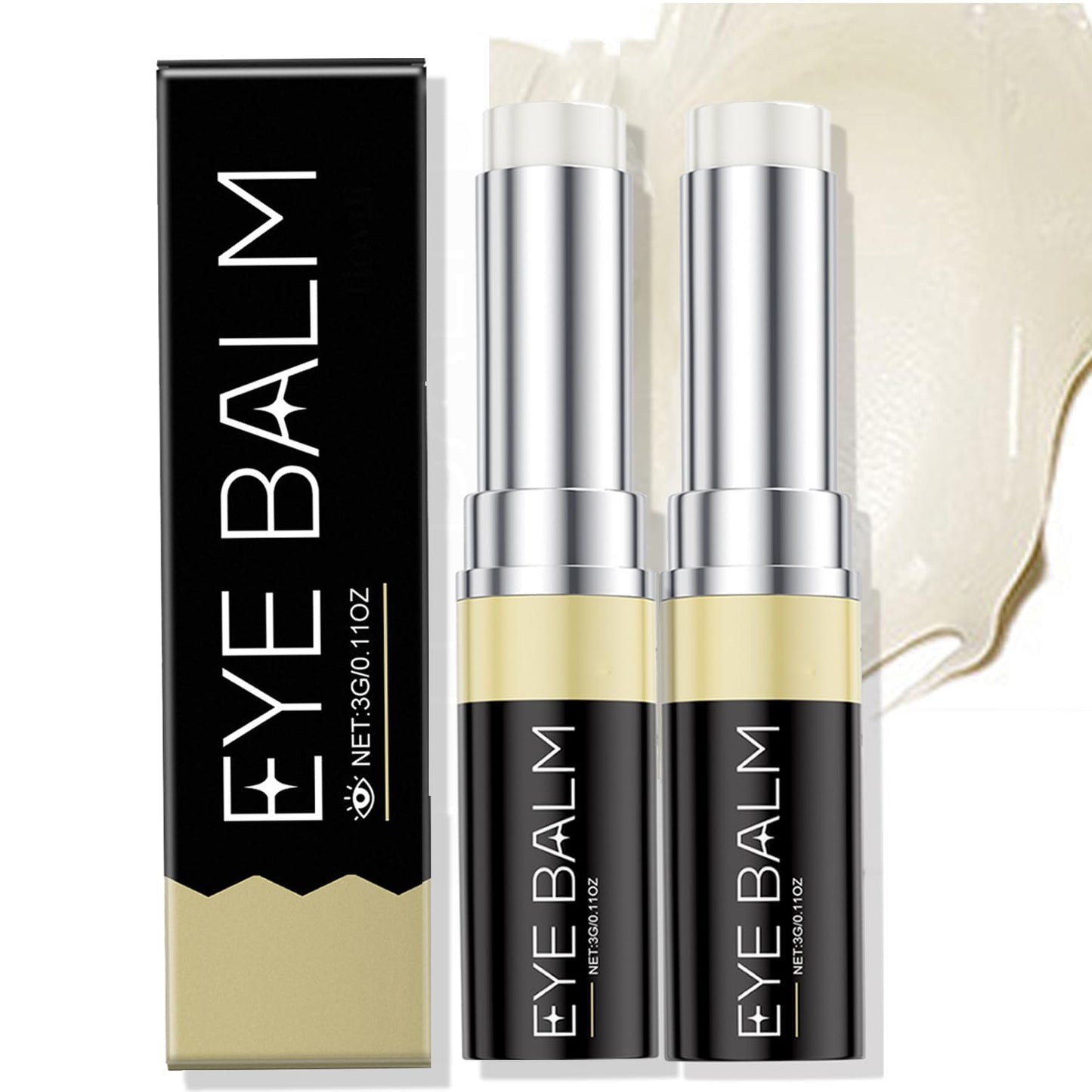 Generic 2Pcs Stick for Under Eye Area, Eye Area Enhancer, Puffy Look Softener, Moisturizes Skin to Diminish Dry Lines, Brightens Eyes Area Appearance