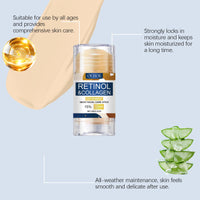 2PCS Face and Neck Cream Stick & Retinol Collagen Cream, Retinol & Collagen Neck Facial Care Stick, Day & Night Neck Facial Care Stick, Tighten and Lift Neck Cream, Fade Neck & Face Line
