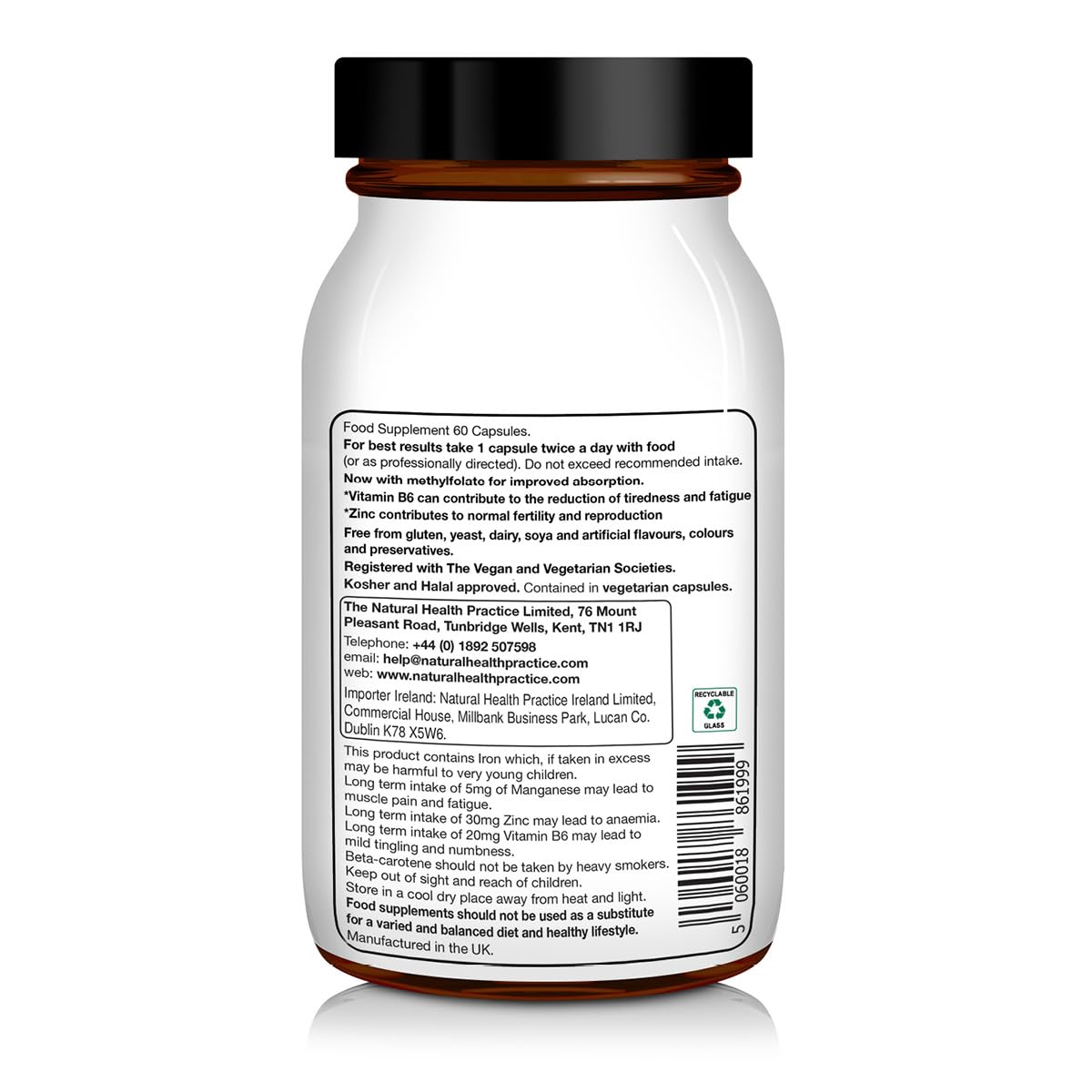 NHP The Natural Health Practice NHP Advanced Fertility Support for Women - Nutrients for Conception, IVF Support & Pregnancy, Scientifically Formulated with Active Vitamins & Minerals for Optimal Fertility Health 60 Vegan Capsules