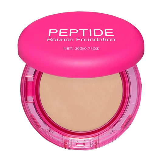 Peptide Bounce Balm Foundation, Age-Defying Makeup Balm, Medium Buildable Coverage Powder Make Up for All Skin Types