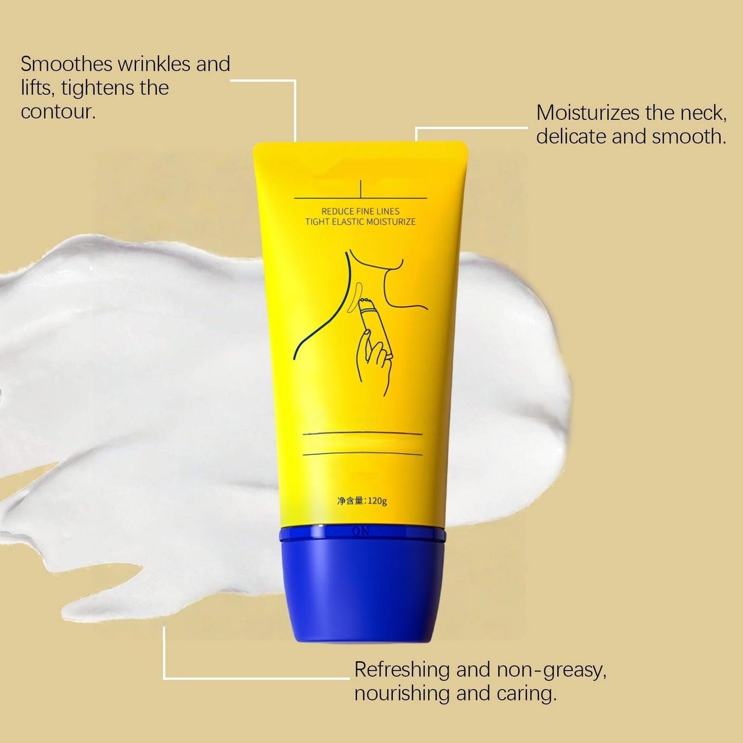 Neck Cream,Neck Firming Cream,Neck Firming Creams with 3 Roller Massage,Tighten and Lift Neck Cream,Anti-Aging Cre/am to Reduce Wrinkles,Fine Lines and Double Chins,Necks Smoothing Crea/m for Women