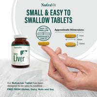 NUTRA Liver - Liver Support Vitamins - 60 Tablets | Hangover Tablet | Providing a Liver, Cleanse, Detox & Repair - by NutraVit