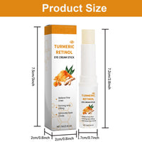 Turmeric Retinol Eye Balm Pen, Turmeric Retinol Eye Cream Stick, Turmeric Eye Cream Pen, Turmeric Retinol Eye Pen, Moisturising Eye Balm Stick Reduces Swelling and Bags