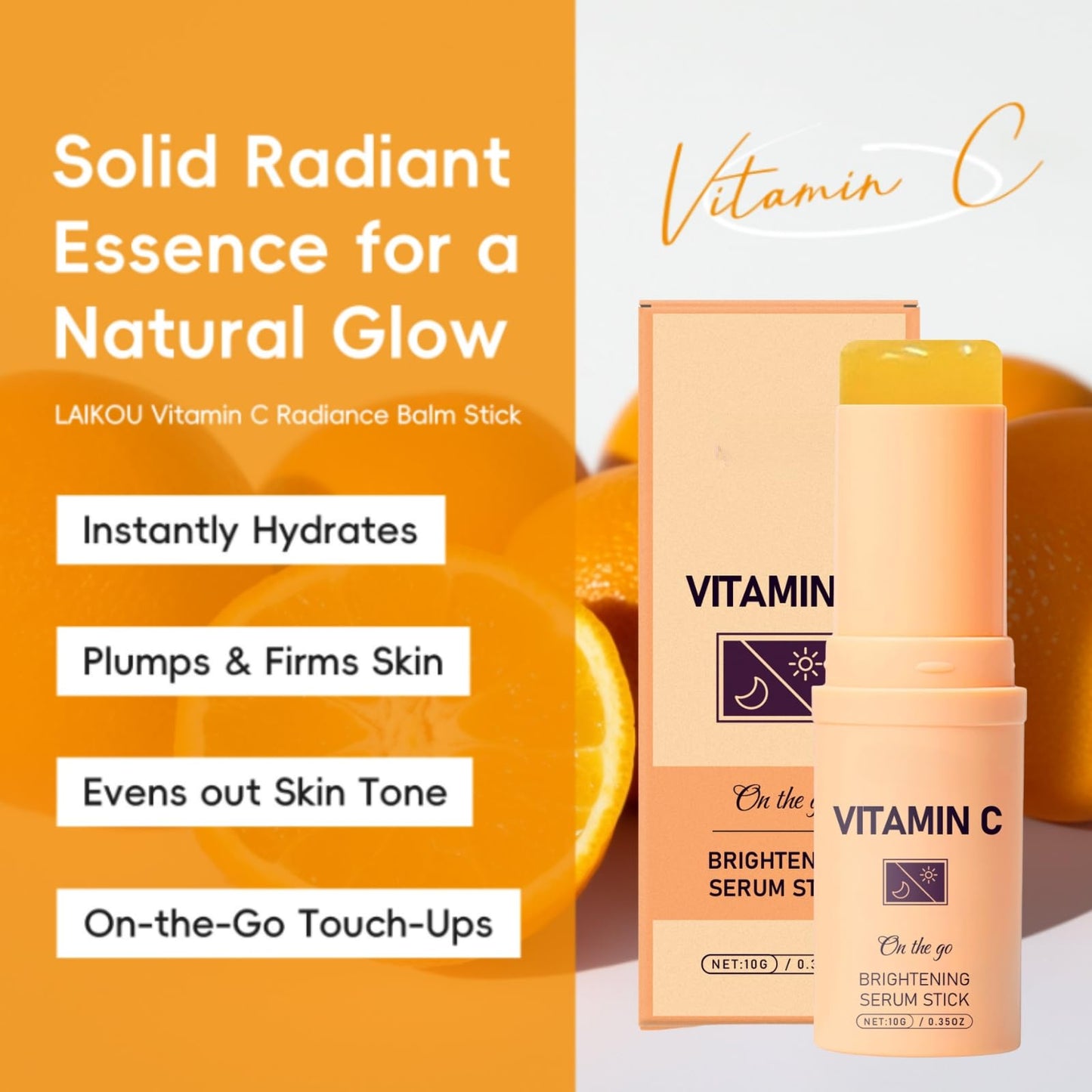 Cureluxe Vitamin C Eye Cream Stick - Vitamin V Serum Stick - Vitamin C Serum for Face Korean - Dark Spot Remover - Brightening Serums for Women - Reduce Fine Lines & Wrinkles