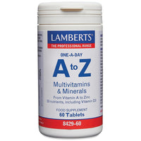 Lamberts A-Z Multi – Daily Multivitamin & Mineral Formula – with 23 Key Nutrients – One-a-Day – 60 Tablets