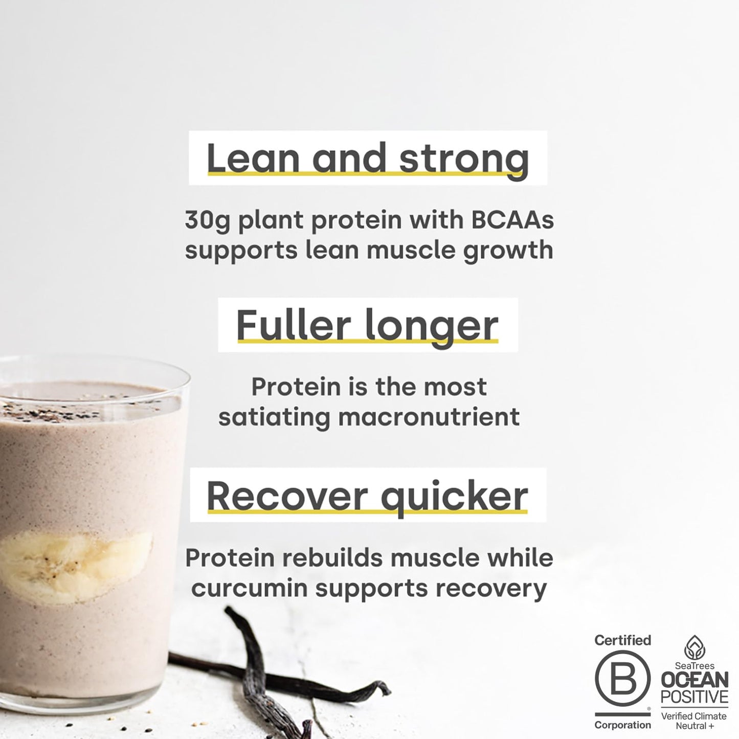 Form Performance Protein - Vegan Protein Powder - 30g of Plant Based Protein per Serving, with BCAAs and Digestive Enzymes. Perfect Post Workout. Tastes Great with Just Water!