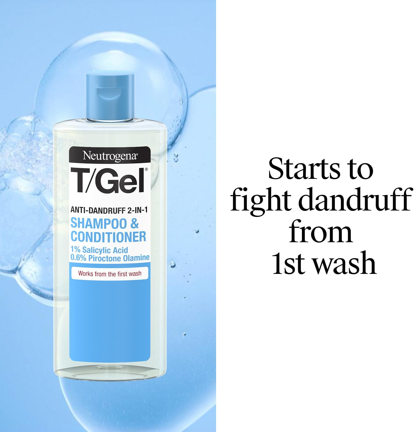 Neutrogena T/Gel 2 in 1 Anti-Dandruff Shampoo and Conditioner, 8.45 fl oz (250ml)