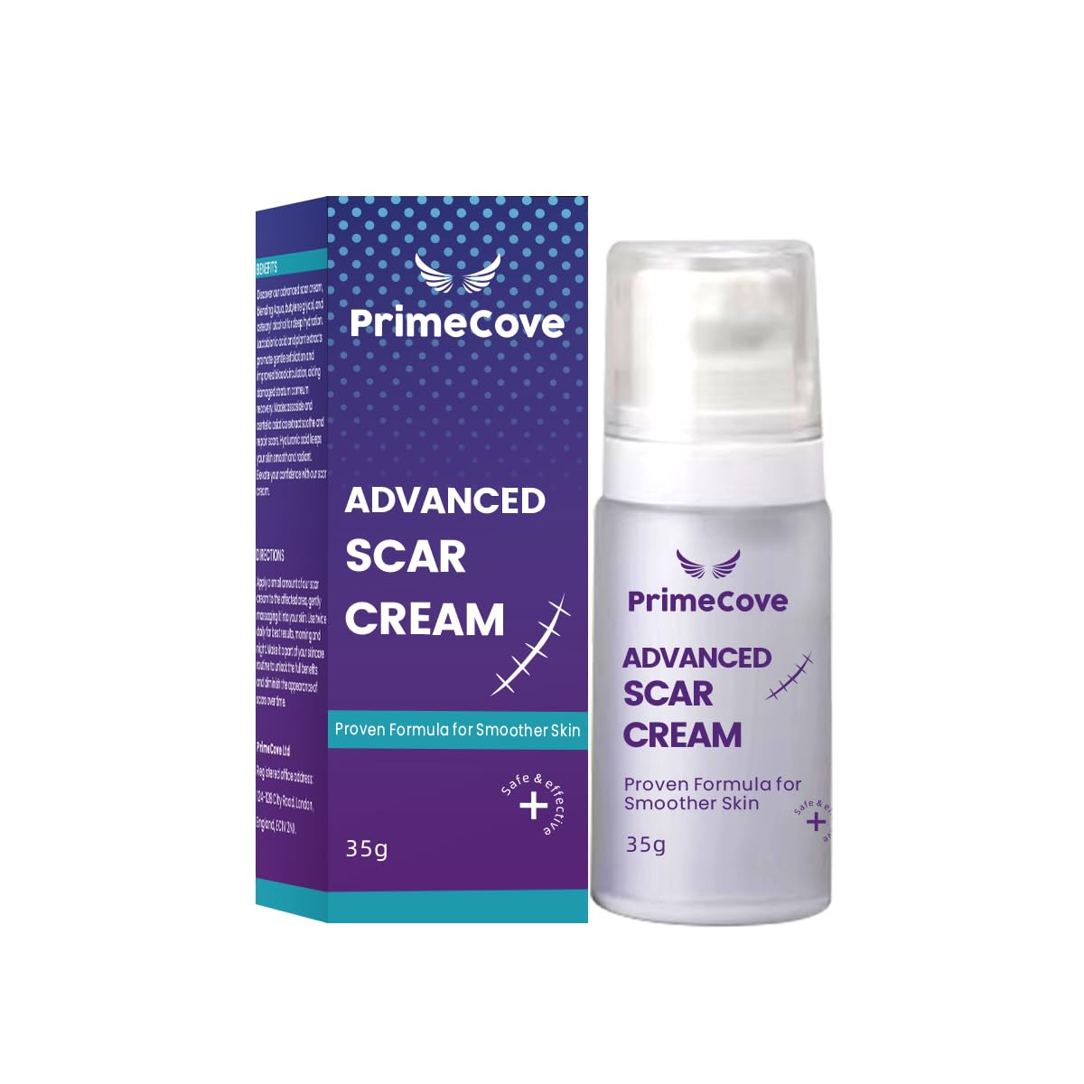 PrimeCove - Advanced Scar Cream (35g) | Remove Surgery, Injury and Acne Scars