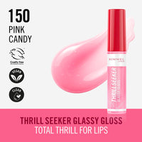 Rimmel London Thrill Seeker Glassy Gloss Lip Gloss 150 Pink Candy
