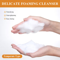 Guegine 2 PCS Turmeric Face Wash with Brush,Brightening Turmeric Facial Cleanser,Gentle Cleanser,Acid Moisturising,Natural Ingredients,Suitable for All Skin Types