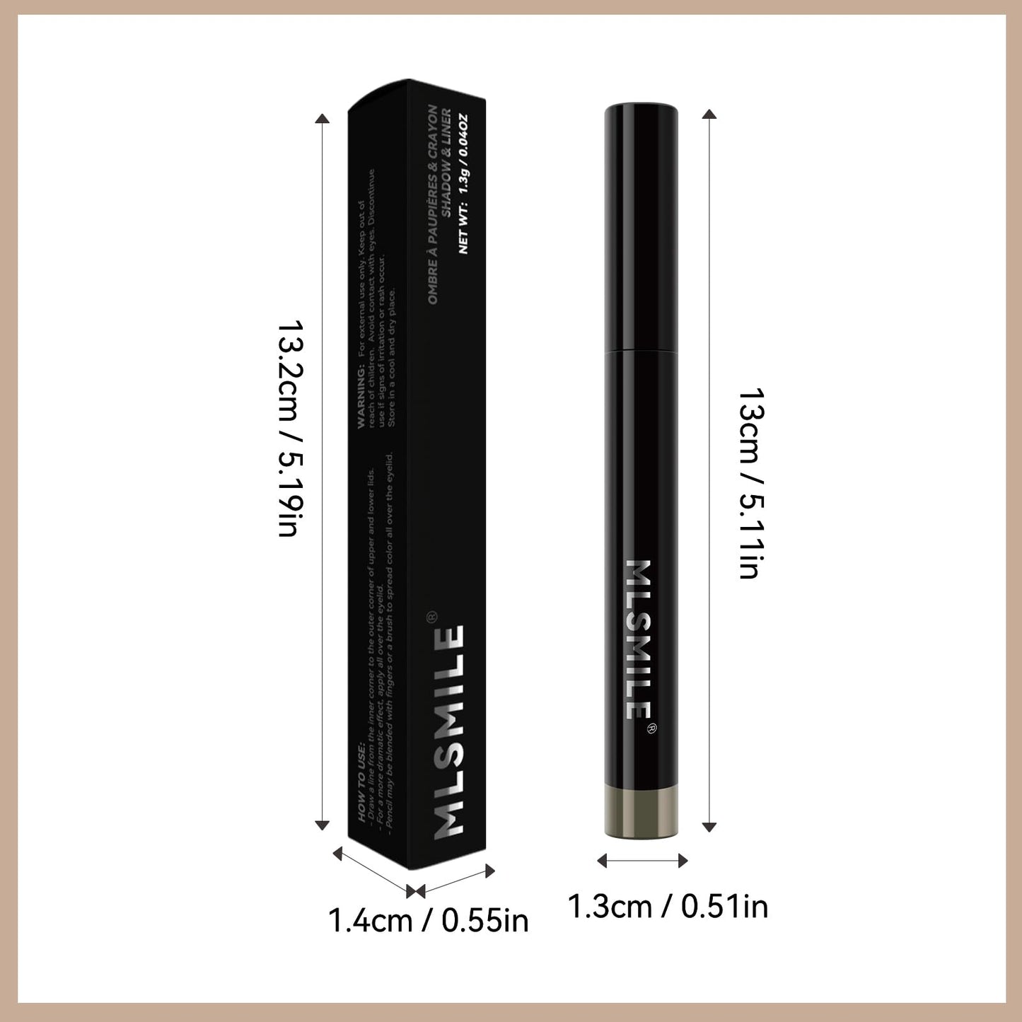 Erinde Shimmer Cream Eyeshadow, Eye Shadow Crayon, Highlighter Eye Liner, Metallic Eye Brightener Makeup, Intense Colour, Long Lasting, Subtle Glitter, 0.04 oz