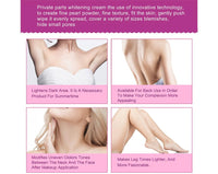 Korean Skin Care, Kojic Acid Skin Cream, Underarm Cream For Intimate Area, Private Parts, Knees, Elbows, Inner Thigh, Bikini Areas, Cream Quickly Absorb & Reduce Odor,Smoothing.