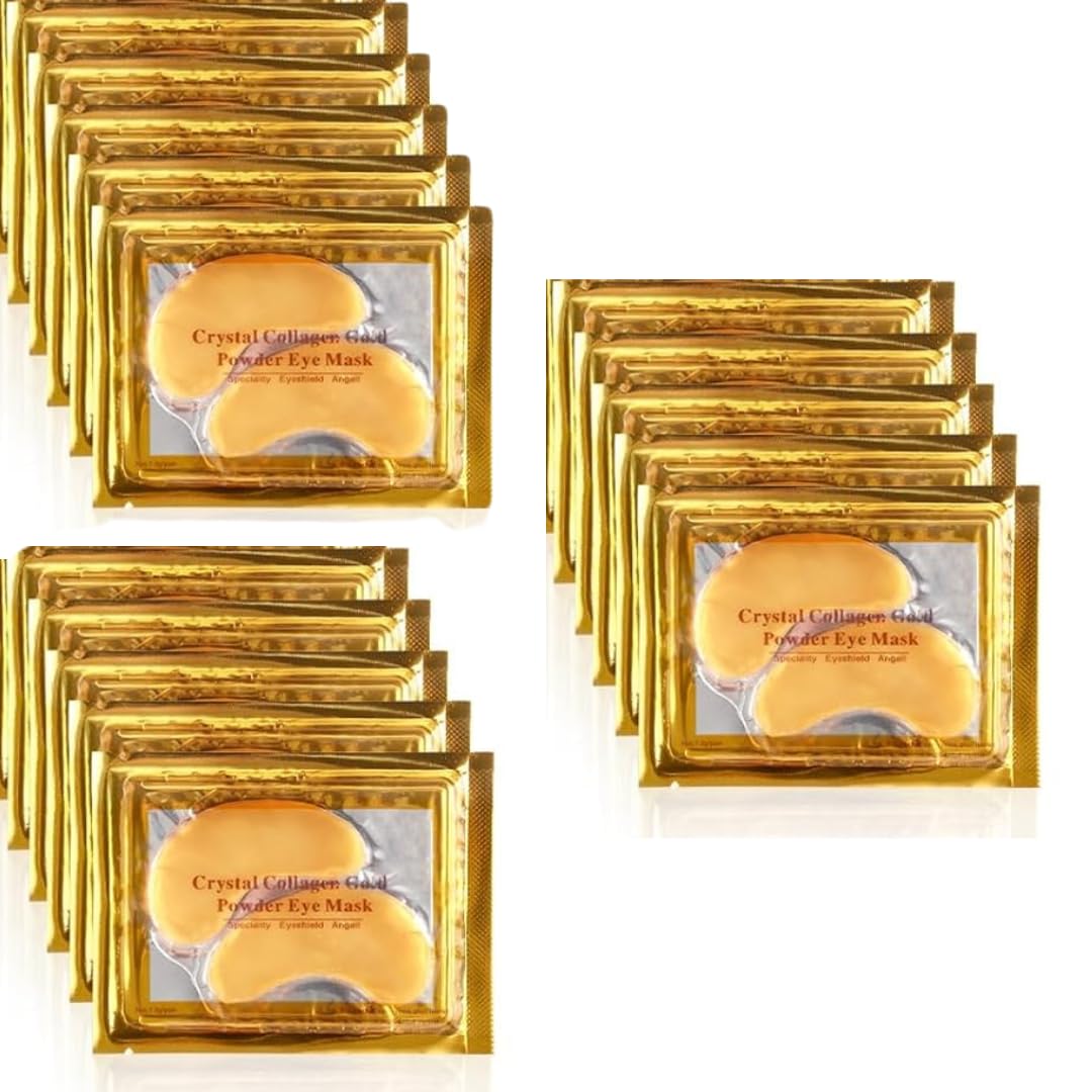 OVALA Under Eye Patches (16 Pairs) - 24K Gold Eye Patches for Puffy Eyes, Dark Circles, Eye Bags and Wrinkles, Collagen Skin Care Products, Beauty