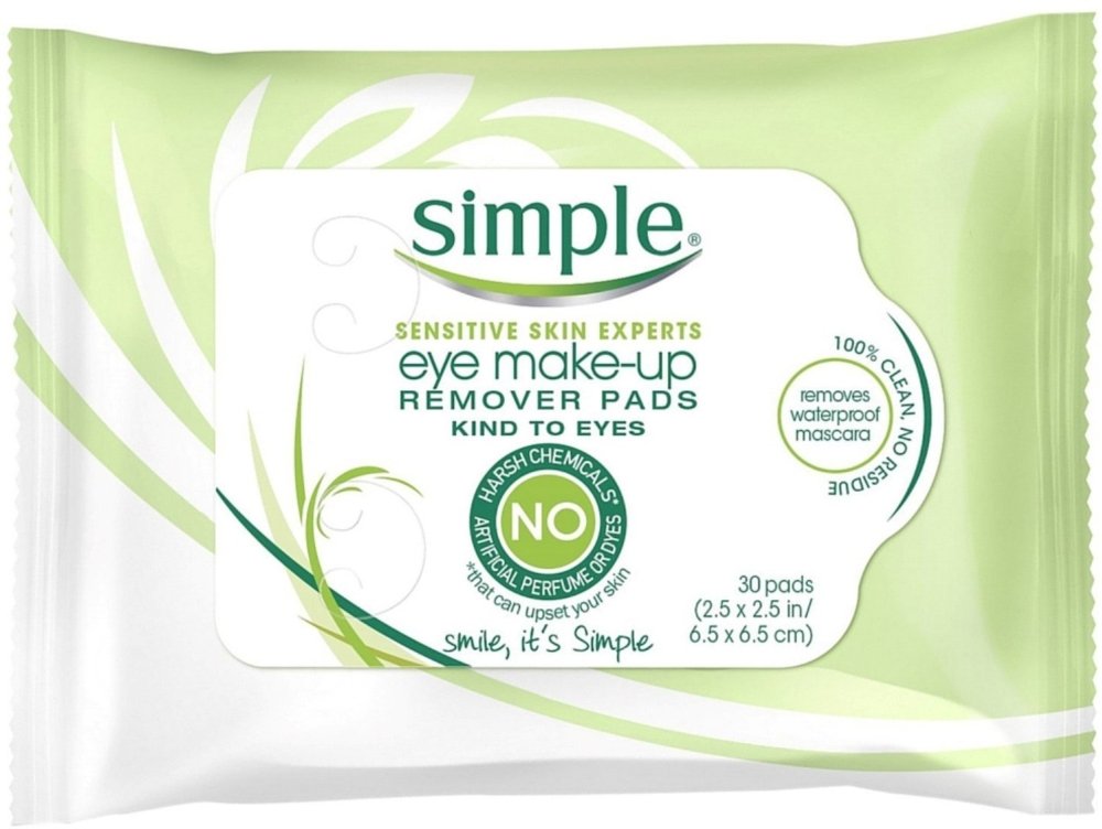 Simple Kind to Skin Eye Make Up Remover Pads Pack of 2