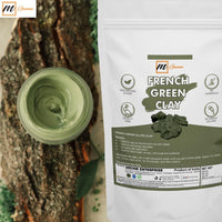 mGanna French Green Clay Powder 0.5 LBS | Illite Montmorillonite Clay for Facial Masks, Creams, Soft Peels and Scrubs, and Soap Making