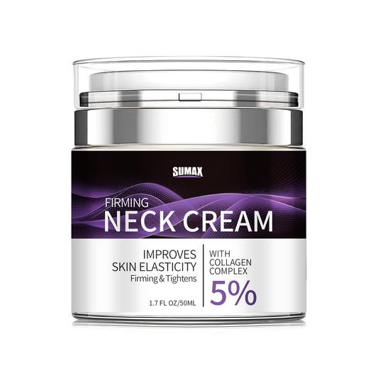 Neck Firming Cream with 5% Collagen Complex Tightening Lifting Sagging Skin Rejuvenating Moisturising Reducing Fine Lines Double Chin Reducer Cream 50ml