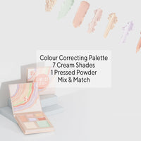 W7 Flawless Base Cream Colour Correcting Palette - 7 Shades to Improve Skin Discolouration & Imperfections
