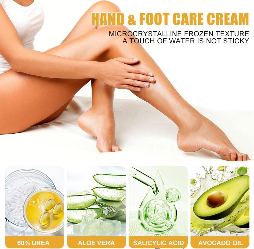 KoolShiro Urea Cream 60% for Feet, 2025 New Maximum Strength Foot Cream for Dry Cracked Skin and Feet, Urea Foot Cream, Foot Moisturiser, Repairing Creams for Heels, Knees, Elbows & Hands