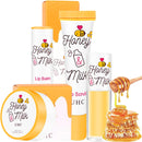 HAORQEE 4PCS Lip Care Set - Lip Mask Lip Balm Lip Scrub Lip Oil, Honeybalm Sleeping Mask Lip Scrub Exfoliator Lip Repair Sets, Moisturizing Hydrating Reduce Lip Lines Lip Balm Set for Dry Peeling Cracked Lips