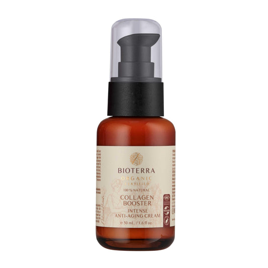 Bioterra Organic Collagen Booster Intense Anti-Aging Cream, Natural Ingredients, Face Moisturiser for Ultimate Glow, Cruelty-Free, 50 ml