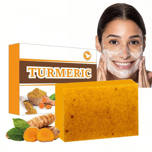 Turmeric Soap Bar for Body & Face - With Natural Kojic Acid, Collagen, Vitamin C - Dark Spot Remover for Even Skin Tone, Acne, Dark Spots - Smooth Skin - 100g